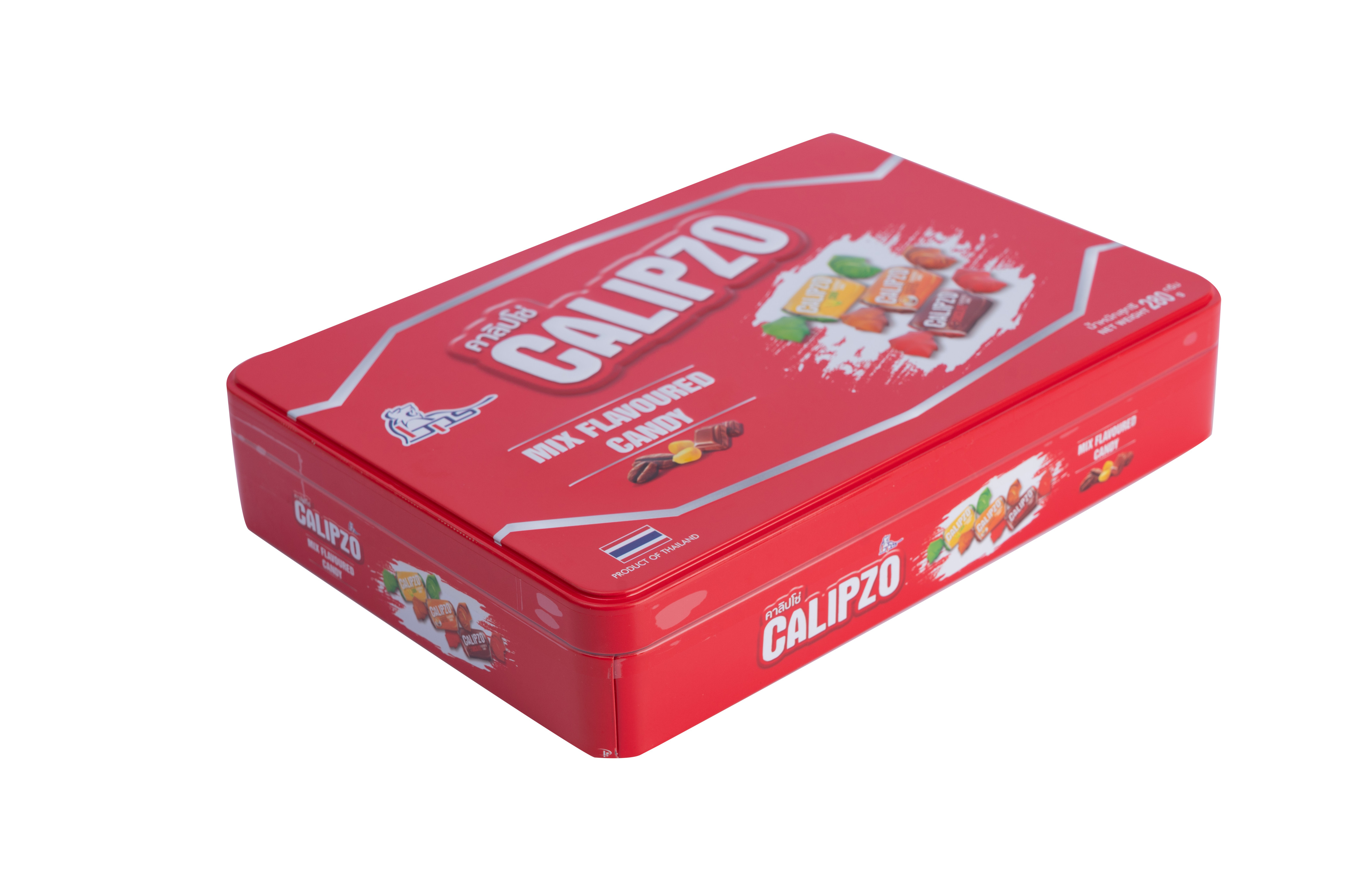 Kẹo sắt Calipzo mix 280g ( 10 hộp/ thùng ) Màu đỏ